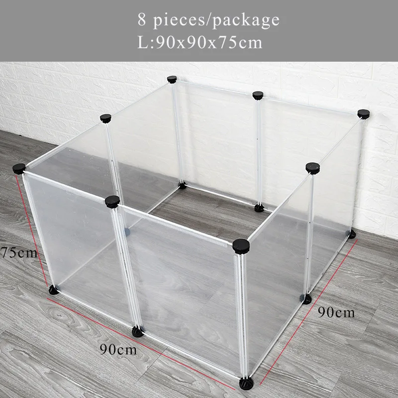 8 pcs--L Petshy кошка собака клетка дом DIY анти-прыжки изоляции открытый Крытый большой кошки котенок щенок кролик животное забор ящик питомник - Цвет: 8 pcs--L