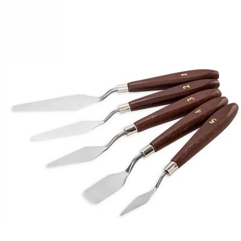 Новая модель 5 шт. деревянная ручка для картины маслом легкая с цветовой