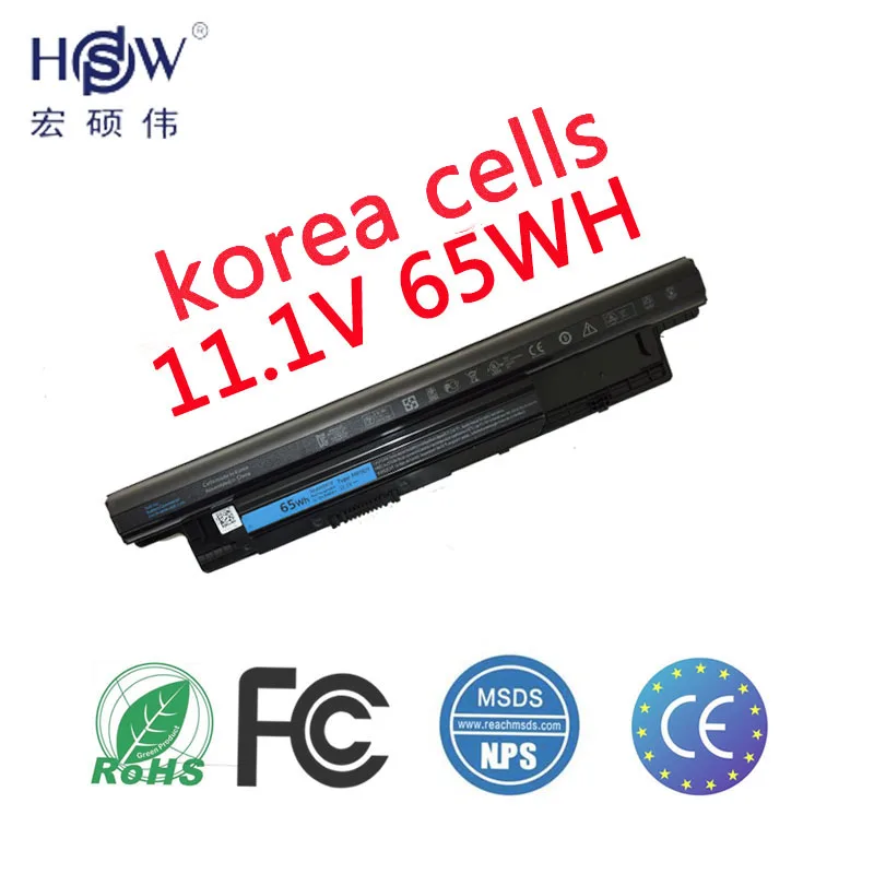 HSW Аккумулятор для ноутбука Dell Inspiron 17R 5721 3721 15R 5521 15 3521 14R 5421 14 3421 MR90Y VR7HM W6XNM VOSTRO 2521 2421