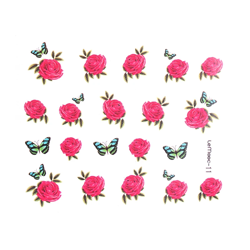 1 лист переводная наклейка серии Fresh Flower цветной цветок лаванды для нейл арта