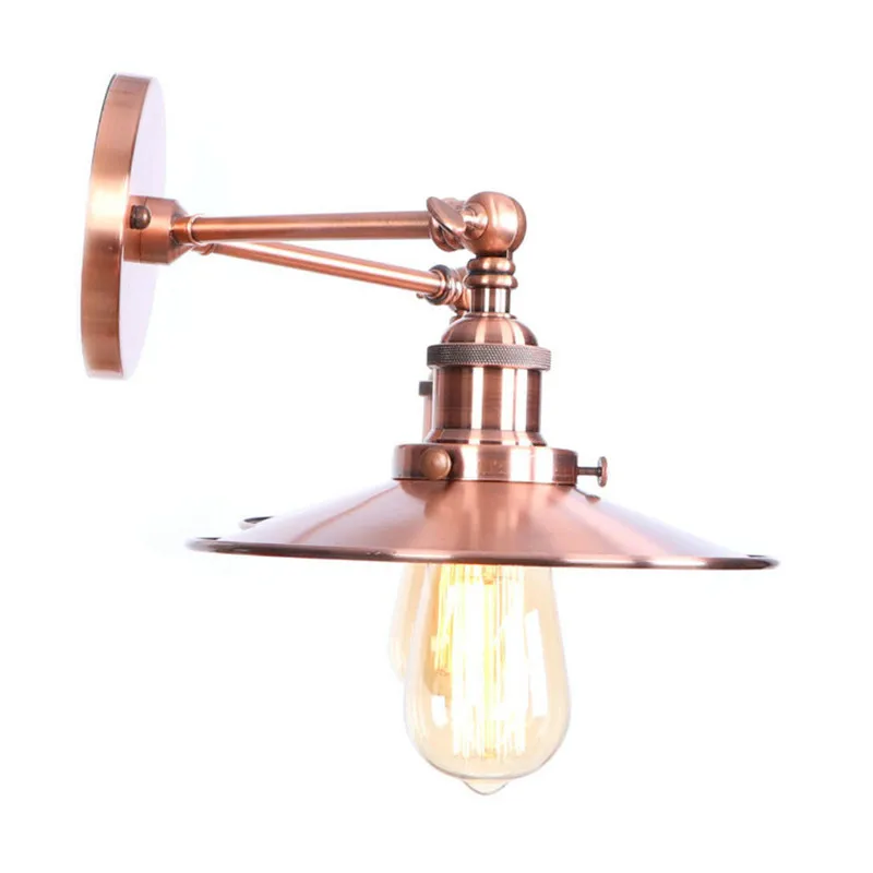 Antique Loft Style Iron Wall Sconce Edison Industrial Vintage LED Light Double Adjust Bedside Lamp Lampara Pared | Лампы и освещение