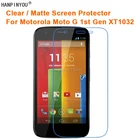 Прозрачная глянцеваяАнтибликовая матовая защитная пленка для Motorola Moto G 1-го поколения XT1032 XT1031 (не закаленное стекло)