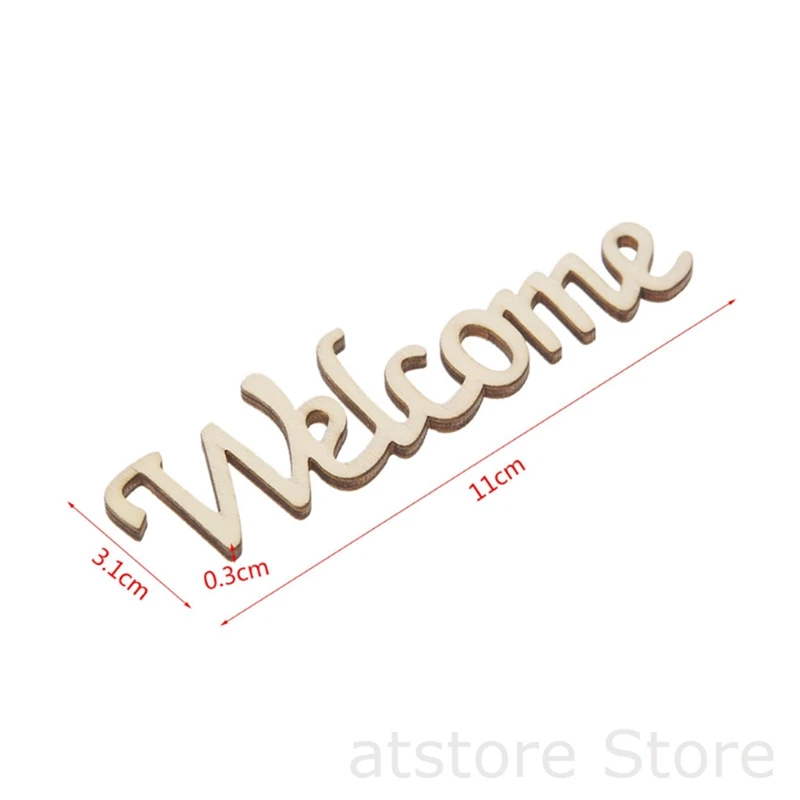 Welcome Letters Wooden Hanging Sign Wall Decal Sticker Room Home Decor Ornament | Дом и сад
