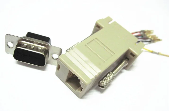 DB9 Pin центру RJ45 женский сборки голова 8P8C Женский адаптер м до 8P8C|Соединители| |