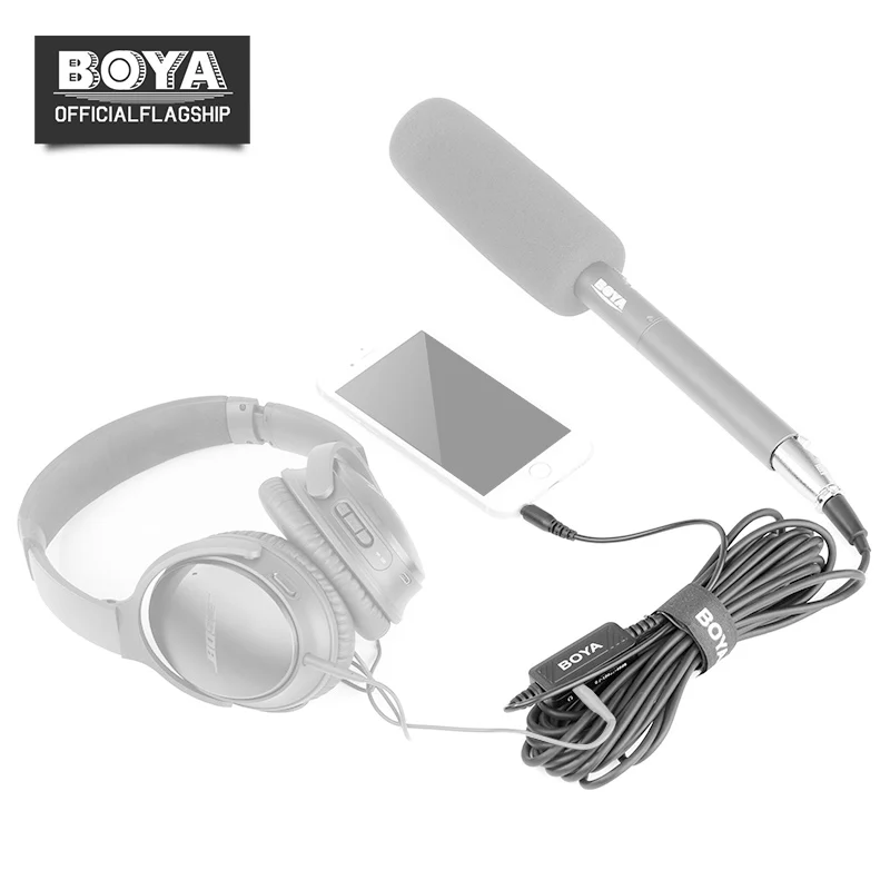BOYA BY BCA6 Микрофон Кабель адаптер 3 5 мм стерео разъем для наушников чтобы XLR Вход iPhone