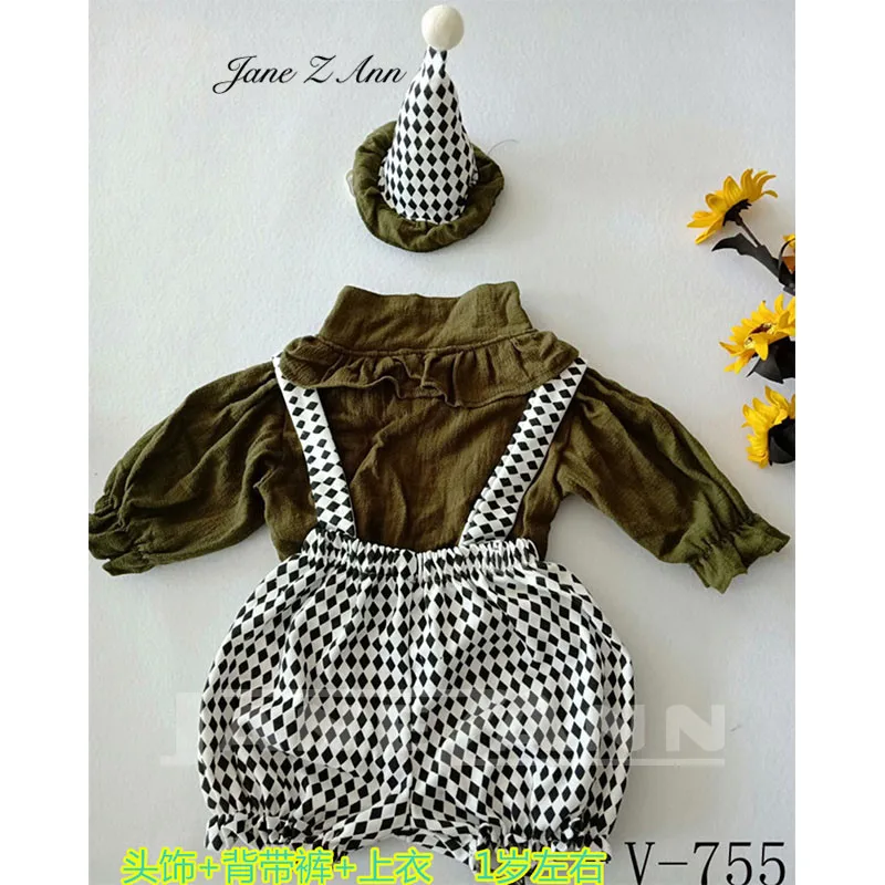 V-755 Jane Z Ann/детская одежда для фотосъемки; костюм для малышей от 6 месяцев до 1 года; студийная одежда принцессы с изображением кролика и кота - Цвет: V-755
