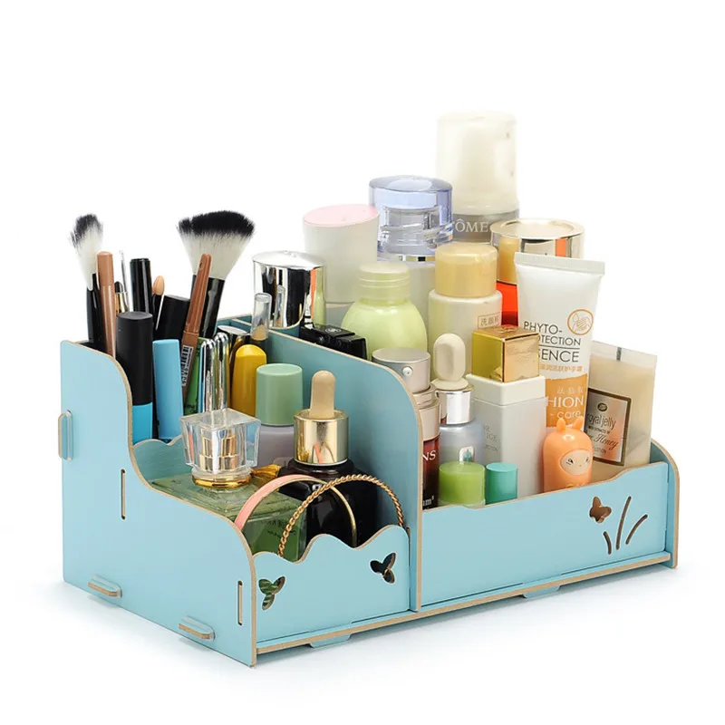 Деревянная коробка сделай сам для ручек с милым котом Настольная хранения