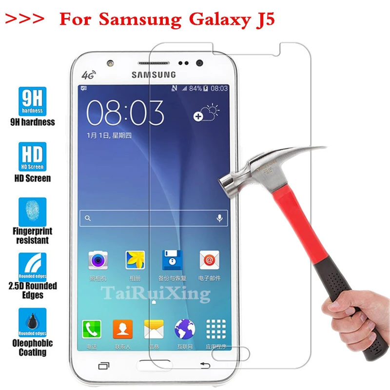 9H 0 3 мм 2.5D HD для Samsung Galaxy SM-J5 SM-J500 SM-J500H Закаленное стекло Защитная пленка | Мобильные