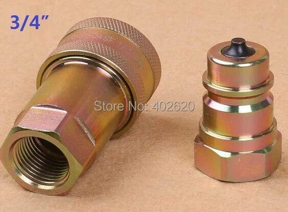 Бесплатная доставка 3/4 &quotBSP гидравлическая быстрая муфта ISO7241A 3000PSI близкое