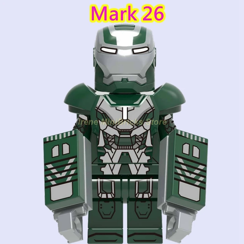 Mark 26 Тони Старк Железный человек Марк 85 эндшпиль Marvel мстители Супер Герои фигурки перец Железный человек строительные блоки кирпичи игрушки для детей - Цвет: Mark 26