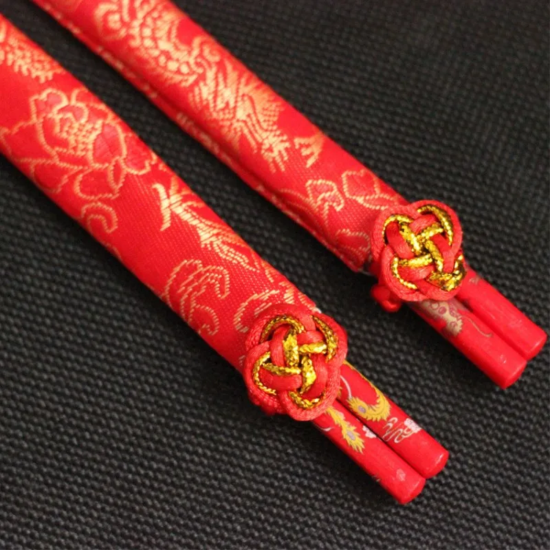 Китайский традиционный свадебный Дракон и Феникс палочки с узором счастливое