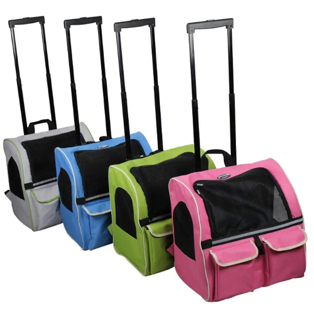 Pet Rolling Carrier Рюкзак роликовая собака колесо вокруг кошки багажная сумка для перевозки животных дорожная сумка-тоут авиакомпания одобрена