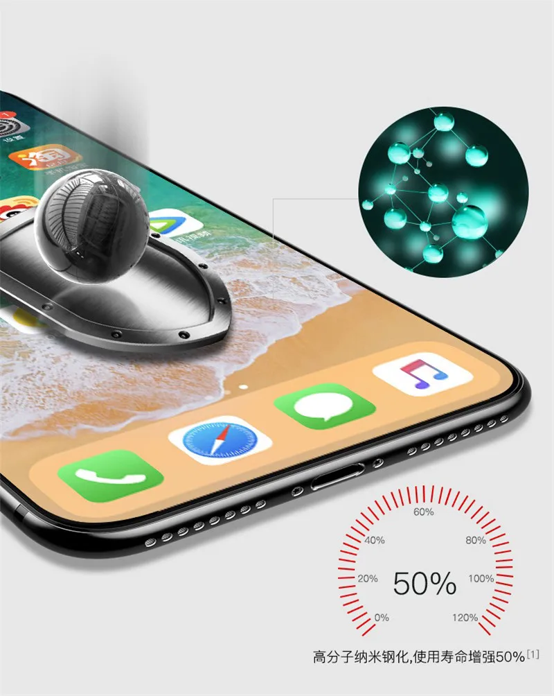 15D полное покрытие бескаркасное прозрачное закаленное стекло на iphone 11 Pro XS max XR стекло iphone 6S 7 8 Plus Защитная пленка для экрана
