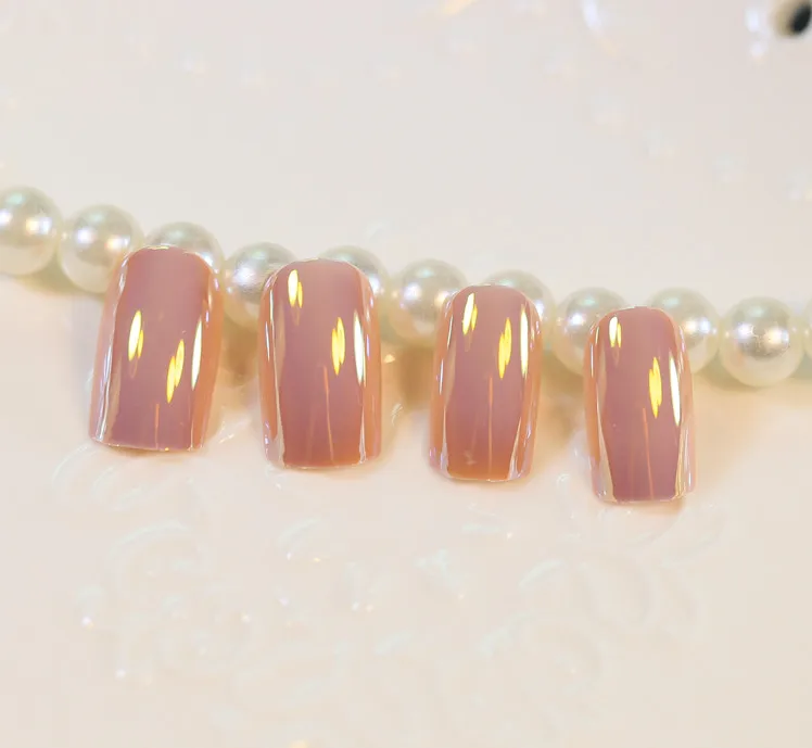 Профессиональные Розовые накладные ногти 24 шт./компл. высококачественные с