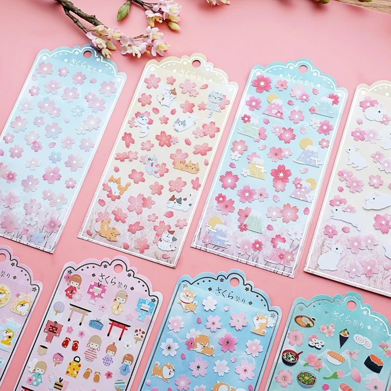 20шт/1 лот Kawaii cherry blossom дневник путешественника планировщик декоративные мобильные наклейки Скрапбукинг Ремесло Канцелярские наклейки