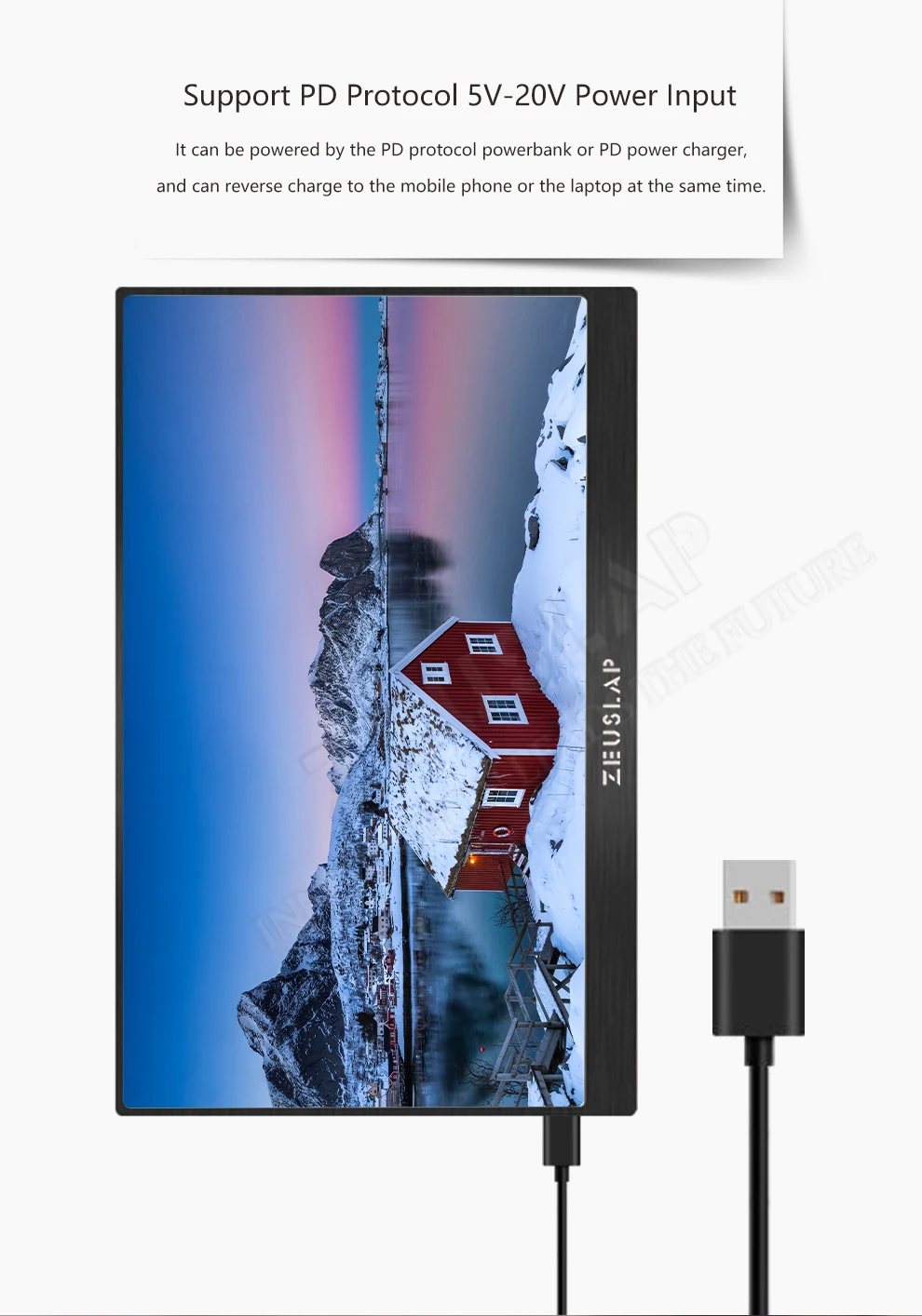 Портативный ЖК-монитор с высоким разрешением 15,6 дюйма Тип usb C HDMI для ноутбука телефон Xbox коммутатора и PS4 ЖК-дисплей игровой монитор