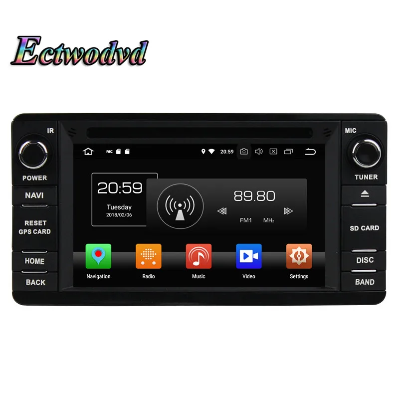 Ectwodvd Восьмиядерный 4G Android 8 0/четырехъядерный 7 1 Автомобильная dvd навигационная
