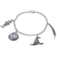 dobby sorting hat quill pen wizard coin pendant combination bracelet wizard cosplay accessories hot sale wizard collectibles