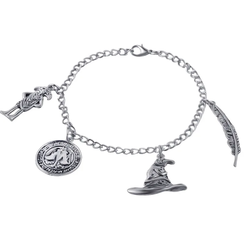 Dobby сортировочная шляпа Quill pen волшебник монета кулон Комбинированный браслет