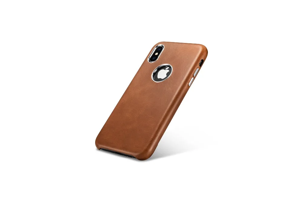 Новинка, 3 цвета, бренд icarer, натуральная кожа, задняя крышка для iphone X, Натуральная Воловья кожа, чехол для iphone X XS MAX