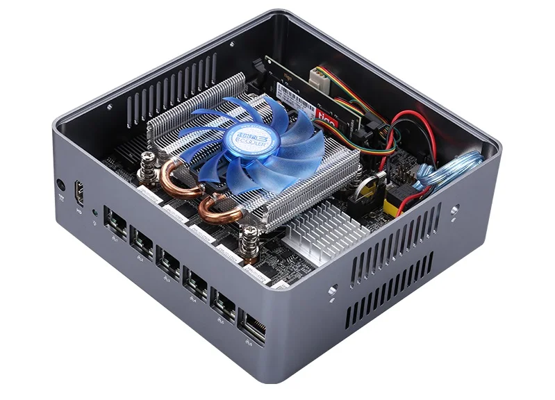 Qotom DIY мощный брандмауэр маршрутизатор устройство Q600G6 Barebone система Поддержка 6th 7th Gen процессор DDR4 ram M.2 SSD Pfsense