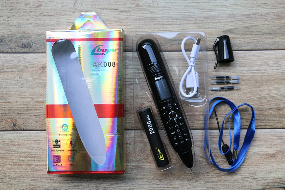 Mini Cute Pen Mobile Phone With Electric Fan 2G GSM Magic Voice Dual Sim Camera MP3 BT Dialer Recording Pen With Flashlight