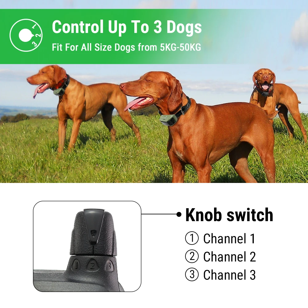 Ipets 618-2 800M Dog Training shock collar Remote Waterproof and Rechargeable Collar | Дом и сад