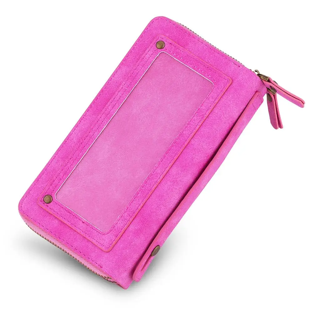 Роскошный чехол-кошелек на молнии со съемной задней крышкой и отделениями для