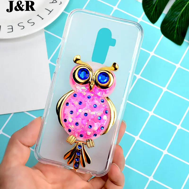 DIY Owl Case For Oukitel U18 U 18 Silicone cover Soft Bling Quicksand Dynamic Liquid Glitter Fashion Animal Unicorn Bags |
