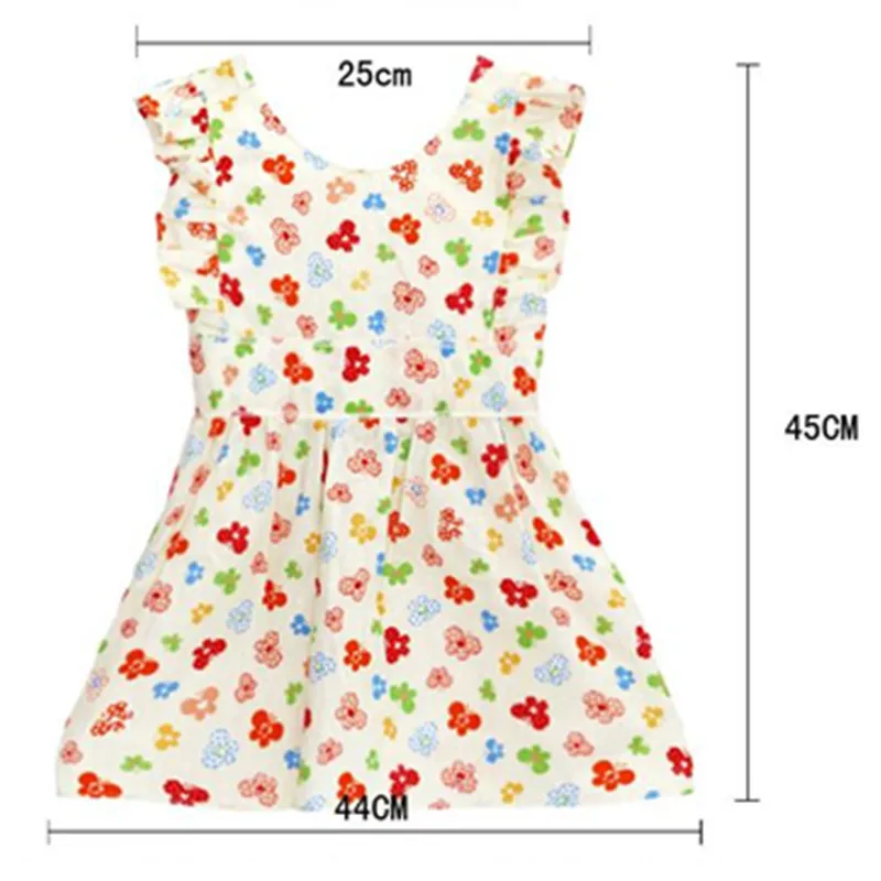 Платье для маленьких девочек летнее пляжное платье с цветочным принтом вечерние