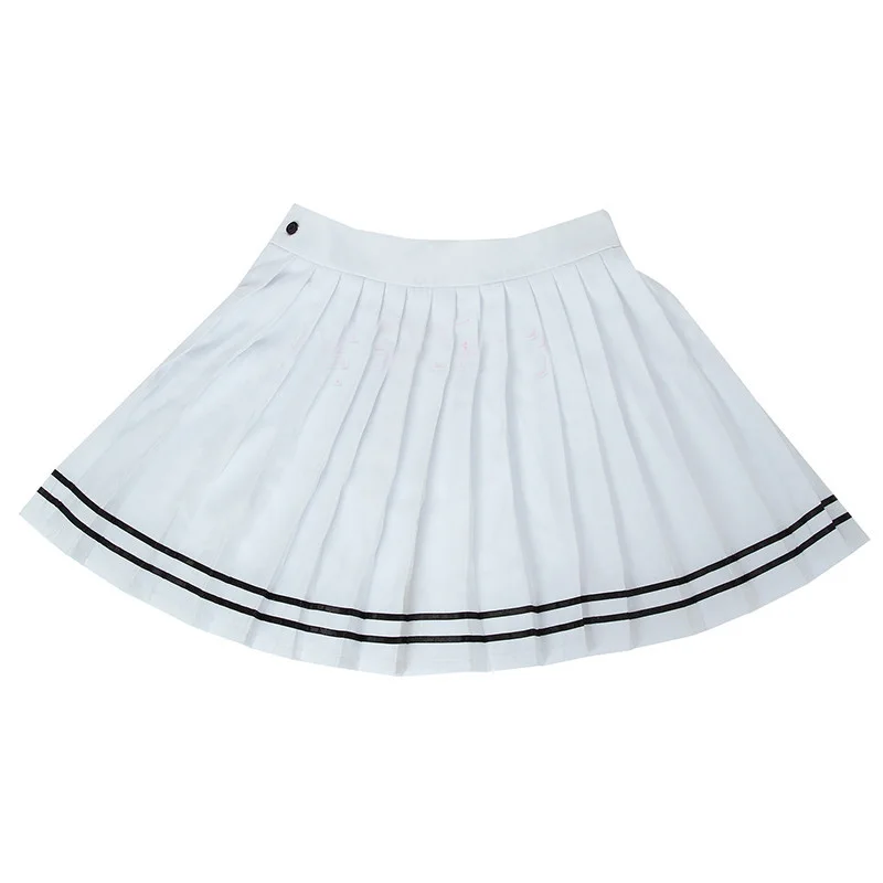 ROLECOS/белая плиссированная юбка с высокой талией для девочек Японская школьная