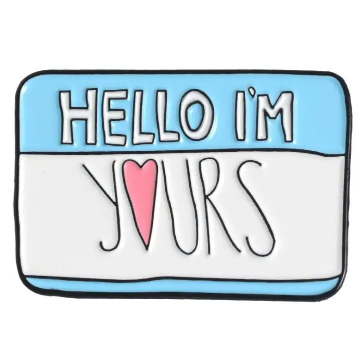 XZ1108 Свежая эмалированная металлическая брошь с надписью «HELLO I AM YOUR notes», милая детская брошь в виде дневника, забавная булавка, простой подарок - Окраска металла: XZ1108