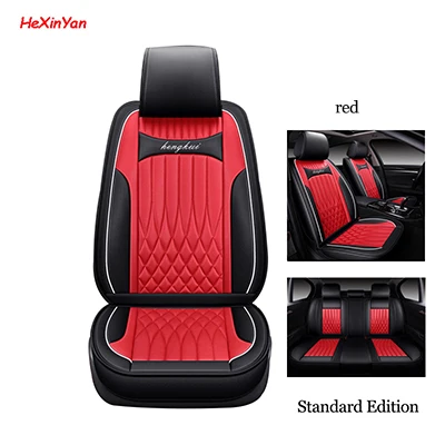red SE HeXinYan универсальный кожаный чехол автокресла для Kia ceed Rio Sportage cerato soul carens venga K5 picanto spectra Sorento Optima - Название цвета: red SE