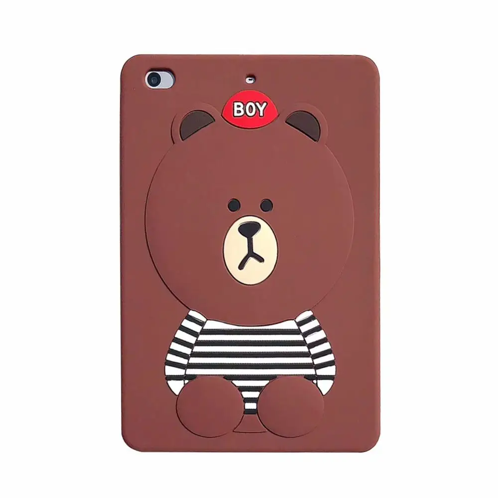 For ipad 6 (Air 2) Коричневый изображением героев мультфильма "Маша и Медведь противоударный чехол для iPad 9,7 Pro 9,7 10,5 Air 2 iPad 2/3/4 5 6 iPad Mini 1 2 3 4 планшеты Мягкий силиконовый чехол - Цвет: For ipad 6 (Air 2)