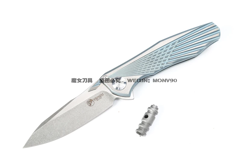 Высокое качество подшипника TC4 титановая ручка M390 лезвие нож охотничий кемпинг