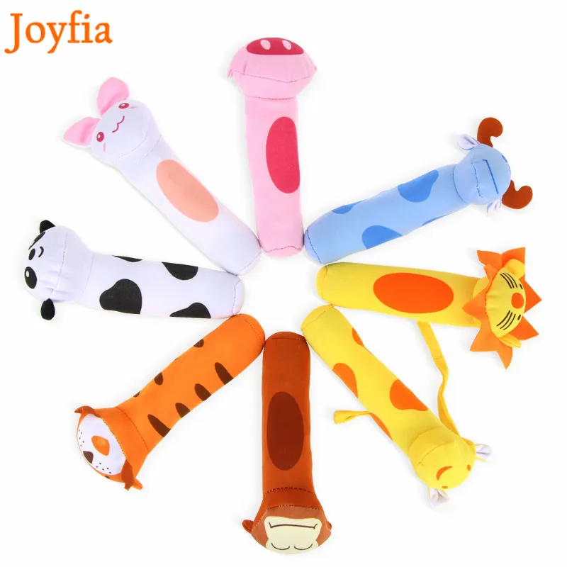 Мягкая Детская плюшевая игрушка мультяшное животное прорезыватель погремушка