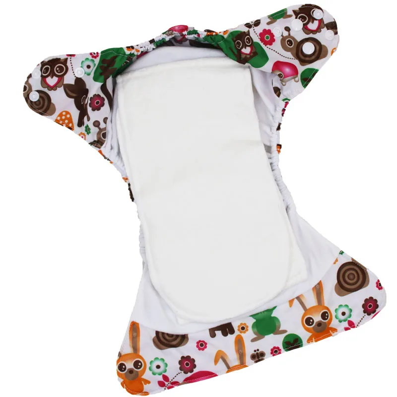 AIO Baby Washable Cloth Diaper Nappy Cover Pockets All in One Reusable Christmas Print Diapers With Insert | Мать и ребенок