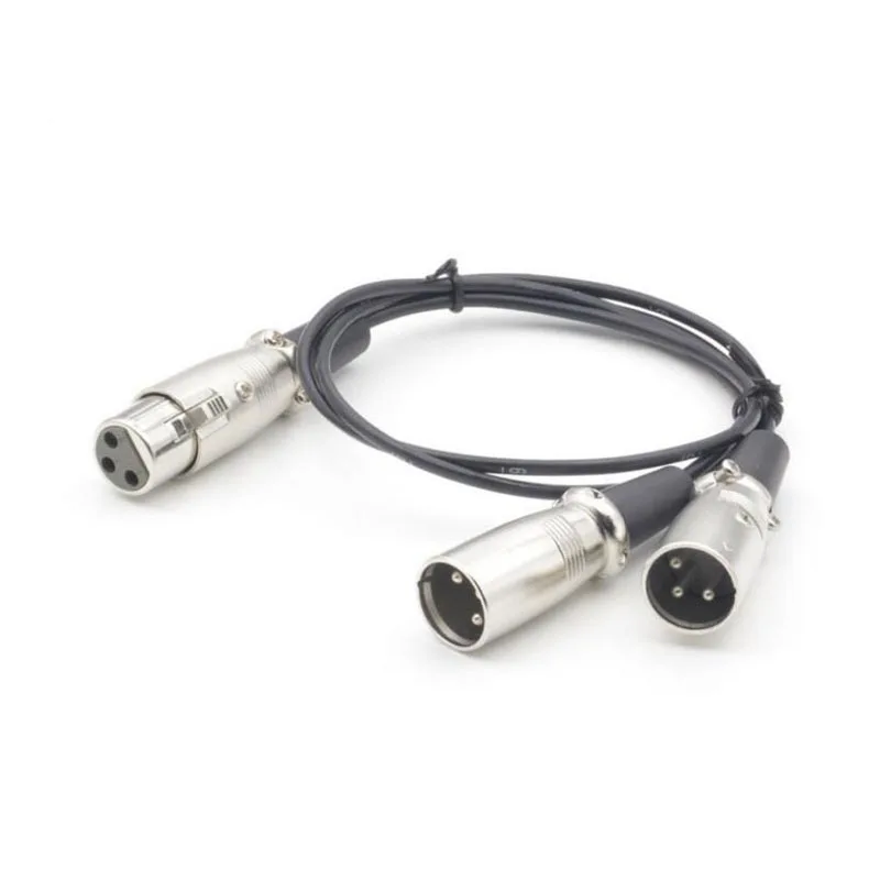 Оригинальный мобильный телефон 3 Pin XLR Женский Джек Dual 2 rca штекер Y сплиттер кабель
