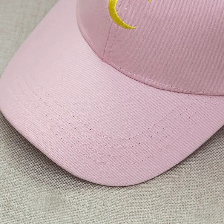Мужские и женские бейсболки с вышитой луной черные белые хлопковые Snapback 2017 |
