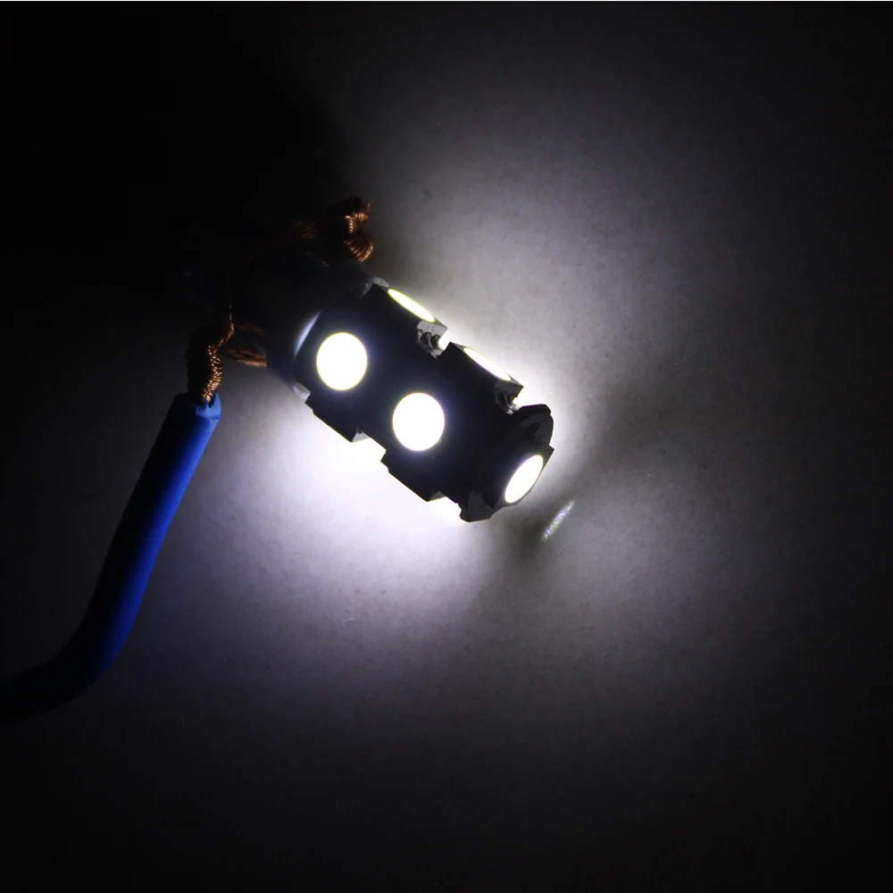 200 штук Ba9s 1895 57 T4W 182 1445 белый 9 5050 SMD LED автомобилей боковой хвост лампа 12 В|car light|bulb