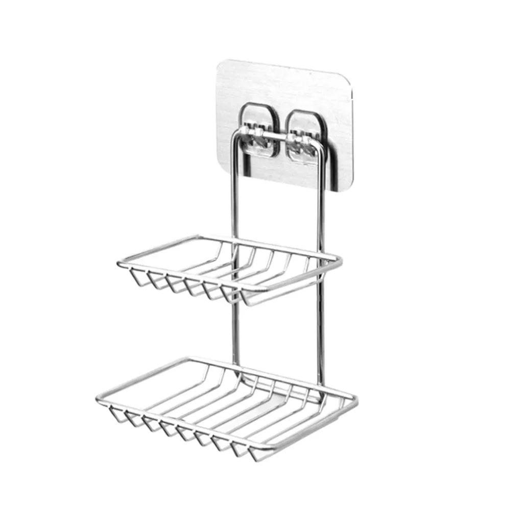 

Storage rack 2019 Household Punch-Free Stainless Steel Soap Holder Bathroom Bathroom Shelf