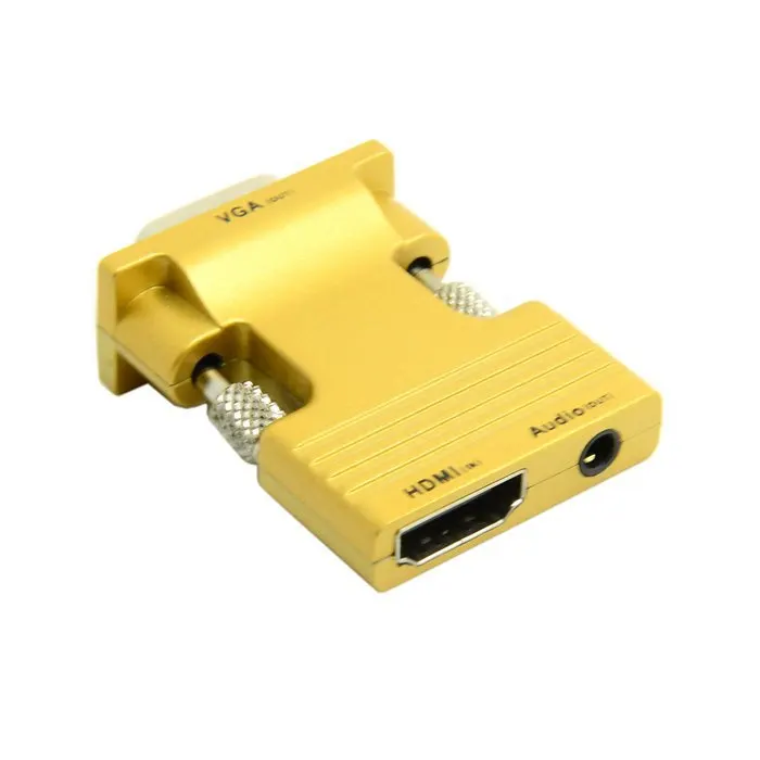 Новый Переходник HDMI мама VGA папа и аудиовыход для ПК ноутбука Macbook проектора