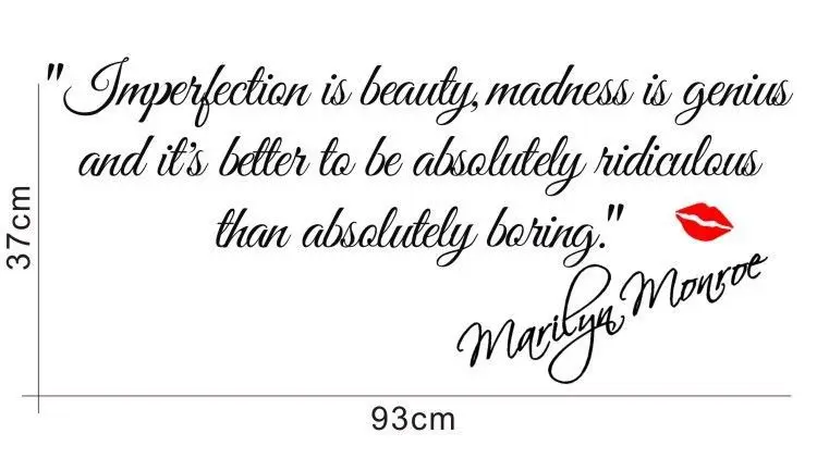 Настенная Наклейка цитата художественная речь наклейка Декор совершенство это