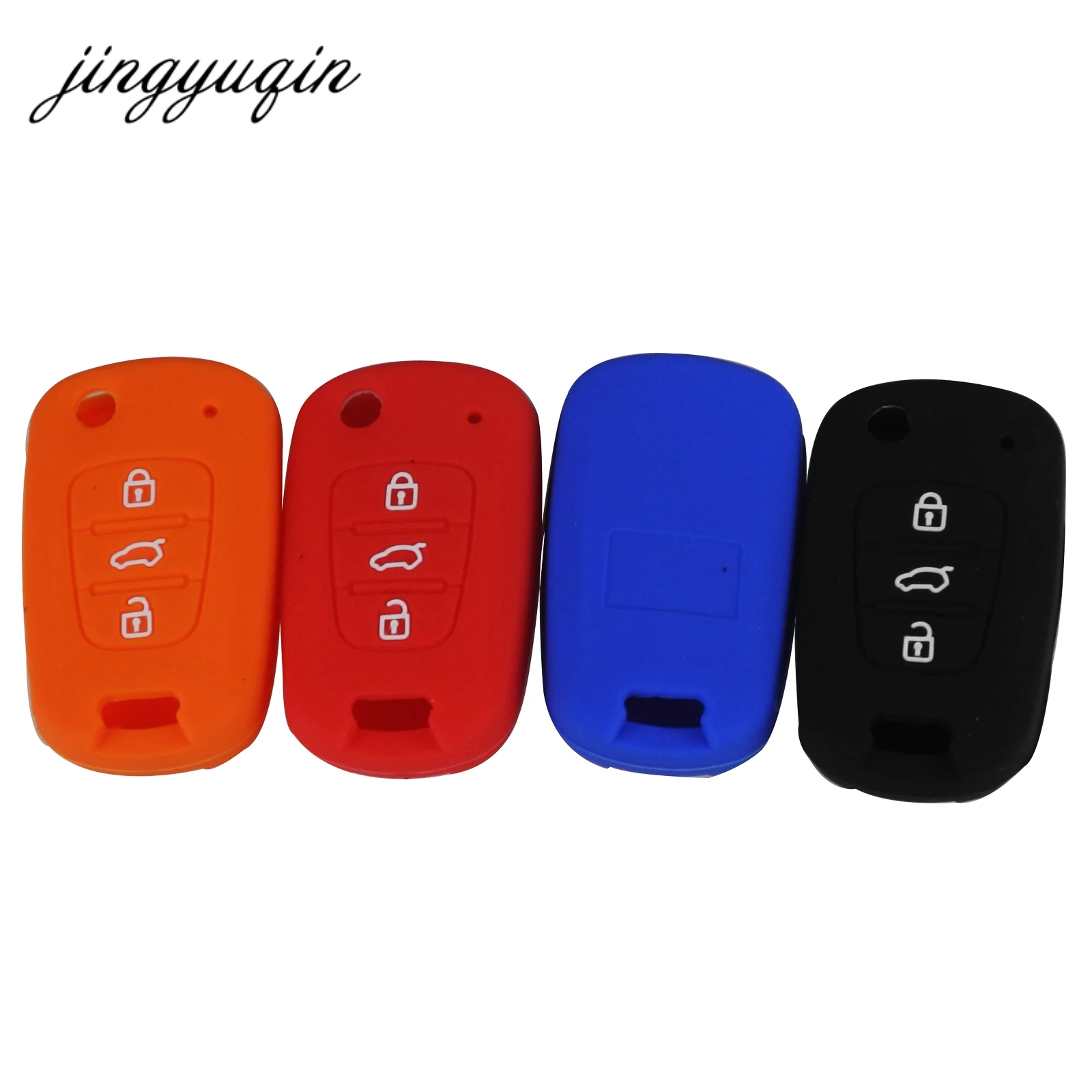 Силиконовый автомобильный чехол книжка для ключа jingyuqin Kia RIO K2 K5 Sportage Sorento Hyundai i20 i30