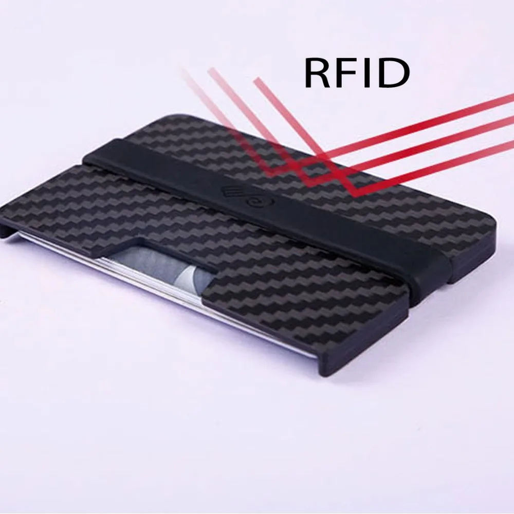 100% настоящий карбоновый держатель для карт модный простой кошелек Толщина 6 мм 5