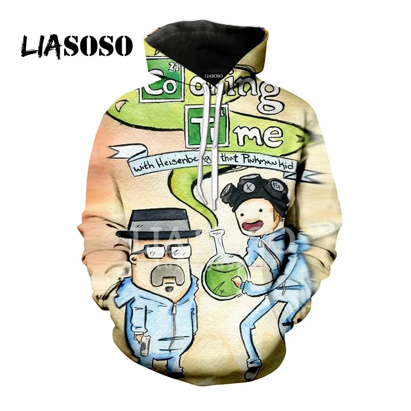 Женские и мужские толстовки с капюшоном LIASOSO 3D принтом героями мультфильмов Breaking