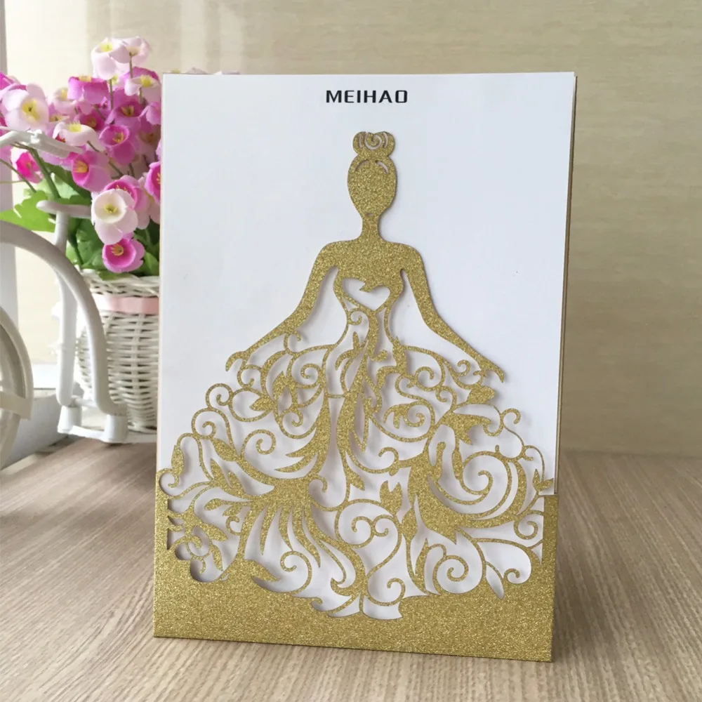 

35pcs Glitter Rose Gold pink 15th 18thgirl Birthday Wedding Invitation Cards Adult Ceremony Celebration Invitaiton blessing card