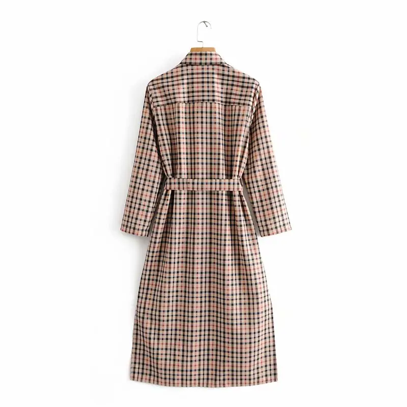 Autumn Blouse Shirts Women Long With Sleeves Turn Down Collar Plaid Vintage Blusas Mujer De Moda 2018 S116 |