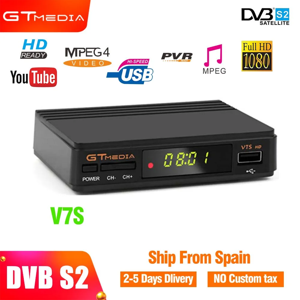 GTMEDIA DVB tv BOX V7S HD спутниковый ТВ приемник full 1080p поддержка youtube power Vu Dobly Biss | Спутниковое ТВ -32959580571