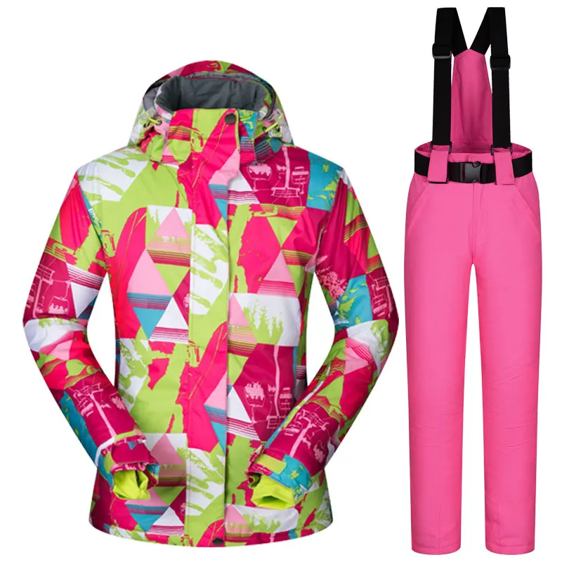 Hot Ski Suit Women's Brands Waterproof Windproof Jackets and Pants Climbing New Veneer Double Board Ladies | Спорт и развлечения